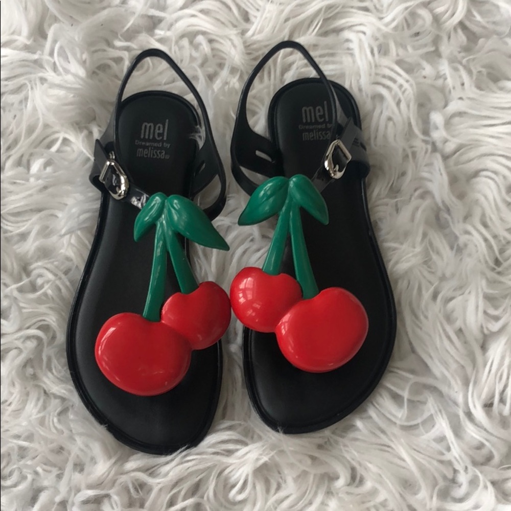 NEW • Mini Melissa • Solar Sandals Cherry Girls - Picture 3 of 5